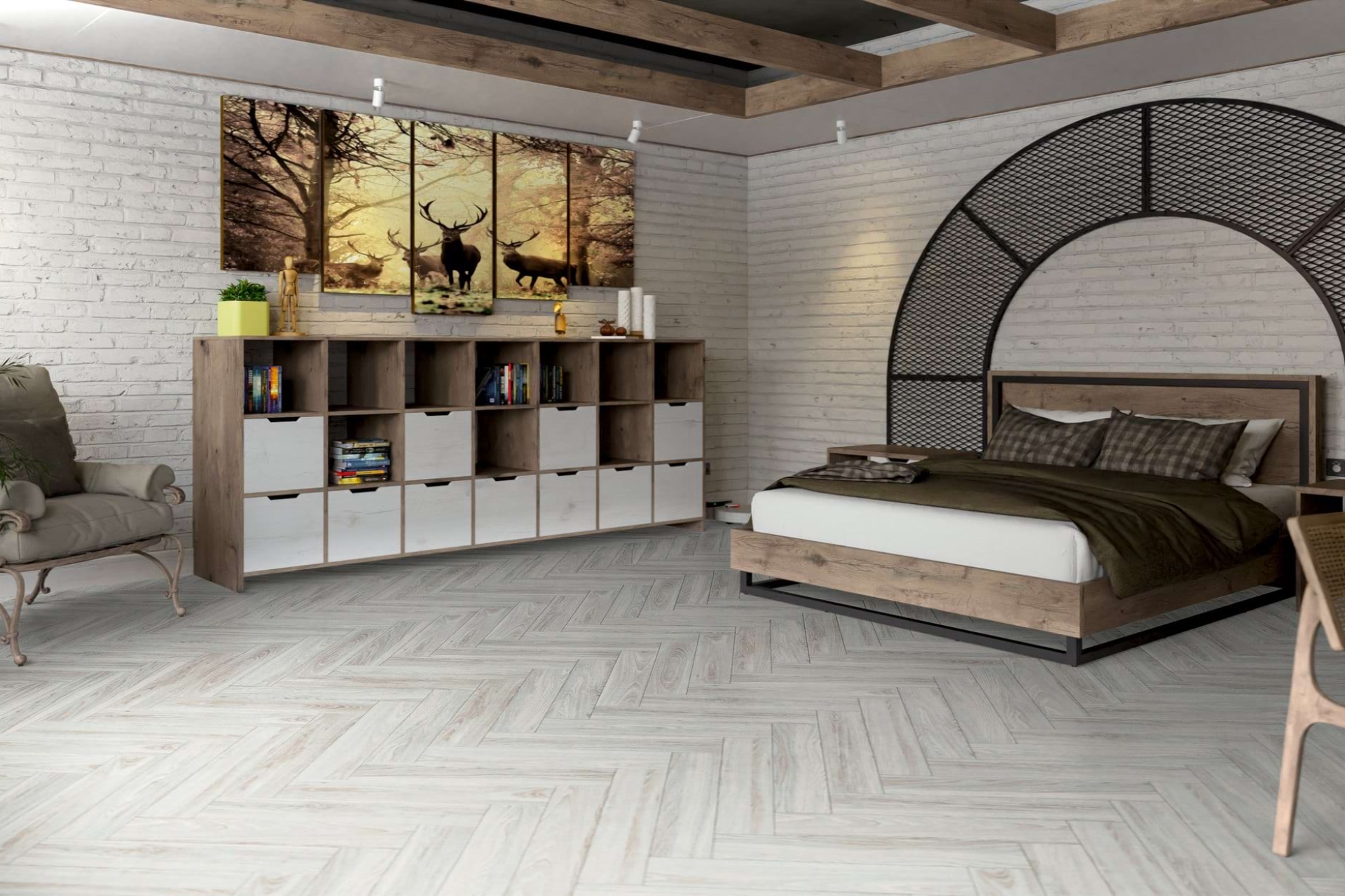 Инженерный паркет «Damy Floor» Ванильный (укладка елочкой) — купить в Екатеринбурге