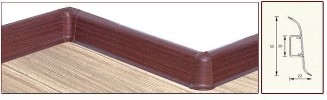 Плинтус "Идеал" пластиковый Комфорт Орех (2500*22*55 мм) — купить в Екатеринбурге